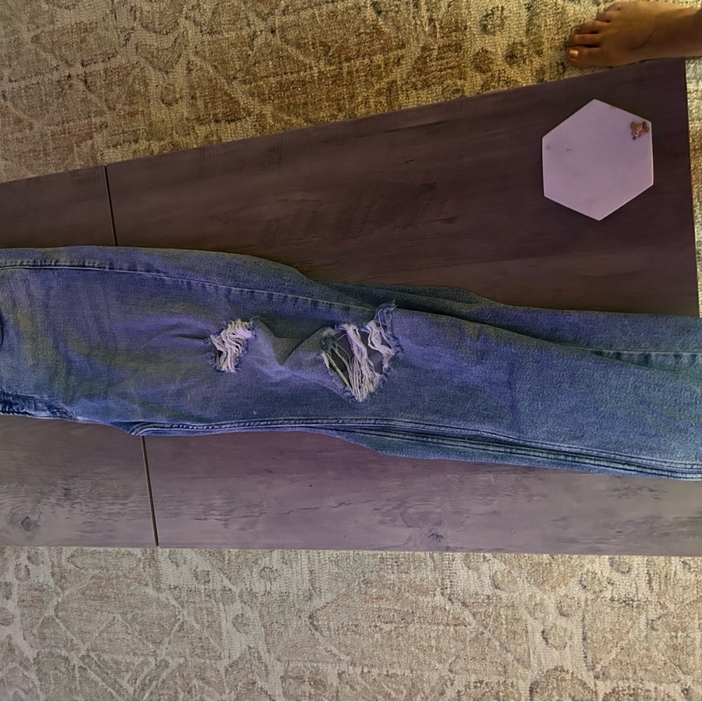 Distressed Blue Jeans Good American